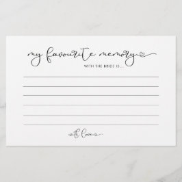 Minimale liefdeshart mijn favoriete geheugenkaart flyer