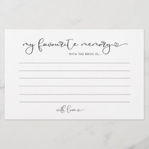 Minimale liefdeshart mijn favoriete geheugenkaart flyer