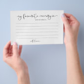 Minimale liefdeshart mijn favoriete geheugenkaart flyer (Hand)