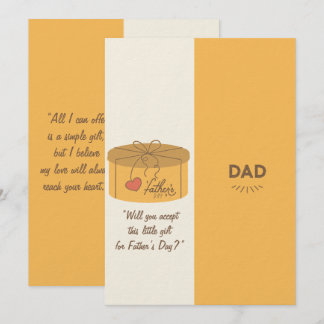 Minimale liefdevolle Vaderdag cadeaukaart voor Pap Kaart