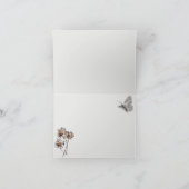 Minimale lijn art terracotta papavers bedankkaart (Binnen)