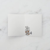 Minimale lijn art terracotta papavers bedankkaart (Binnen)