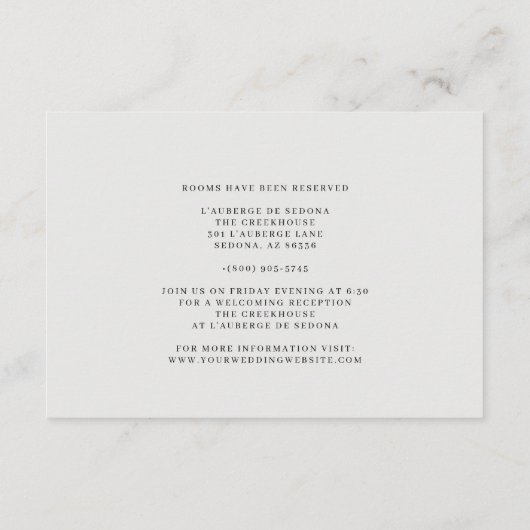 Minimale lijn art terracotta papavers informatiekaartje (Achterkant)