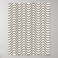 Minimale lijn Chevron patroon crème wit en zwart