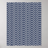 Minimale lijn Chevron Patroon Marine Blauw