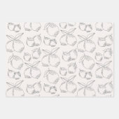 Minimale lijn citroenfruitmarkt inpakpapier vel (Voorkant 2)