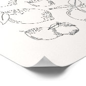 Minimale lijn citroenfruitmarkt poster (Hoek)