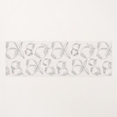 Minimale lijn citroenfruitmarkt yogamat (Voorkant (horizontaal))