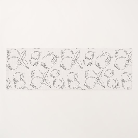 Minimale lijn citroenfruitmarkt yogamat (Voorkant (horizontaal))