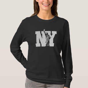 Minimale lijn in New York City Liberty Statue T-shirt