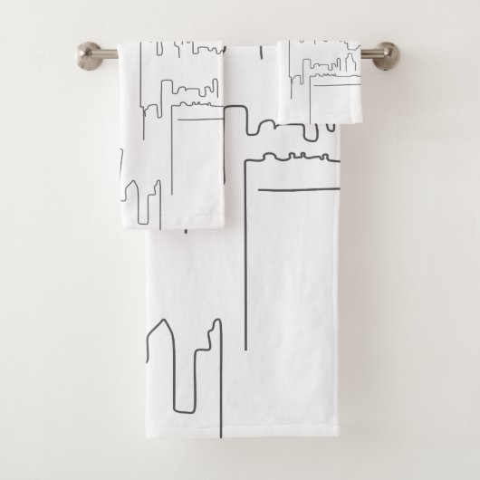 Minimale lijn New York City Bad Handdoek (Insitu)