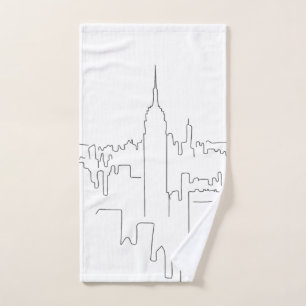 Minimale lijn New York City Bad Handdoek