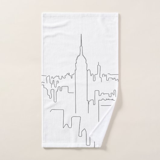 Minimale lijn New York City Bad Handdoek (Handdoek)