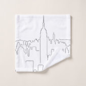 Minimale lijn New York City Bad Handdoek (Wasdoekje)