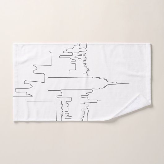 Minimale lijn New York City Bad Handdoek (Handdoek)