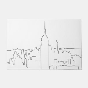 Minimale lijn New York City Deurmat