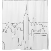 Minimale lijn New York City Douchegordijn (Voorkant)