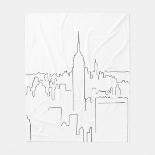 Minimale lijn New York City Fleece Deken