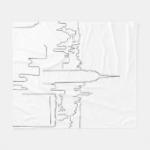 Minimale lijn New York City Fleece Deken (Voorkant (Horizontaal))