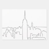 Minimale lijn New York City Inpakpapier Vel (Voorkant)