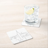 Minimale lijn New York City Kartonnen Onderzetters (Insitu)