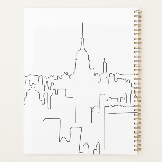 Minimale lijn New York City Planner (Achterkant)