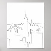 Minimale lijn New York City Poster (Voorkant)