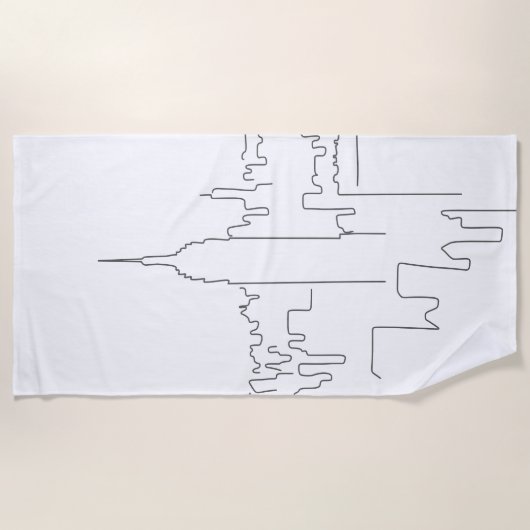Minimale lijn New York City Strandlaken (Voorkant)