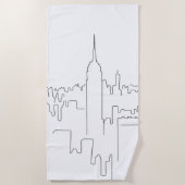 Minimale lijn New York City Strandlaken (Voorkant)