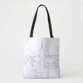 Minimale lijn New York City Tote Bag (Voorkant)