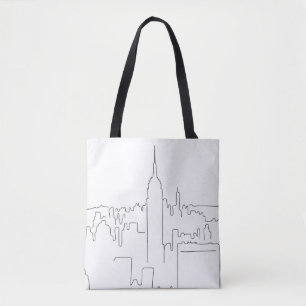 Minimale lijn New York City Tote Bag