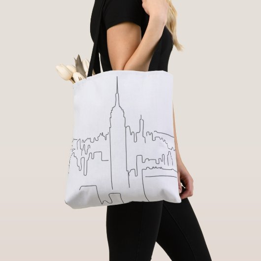 Minimale lijn New York City Tote Bag (Dichtbij)