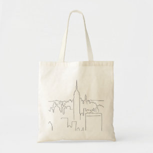Minimale lijn New York City Tote Bag