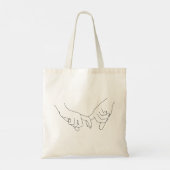Minimale lijndikte Eenvoudige rendie Tote Bag (Achterkant)