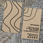 Minimale lijnen Abstract Kraft Unieke grafische ka Visitekaartje