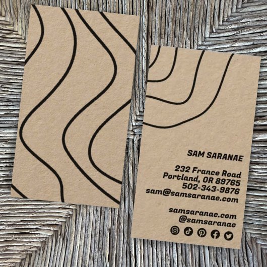 Minimale lijnen Abstract Kraft Unieke grafische ka Visitekaartje