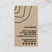 Minimale lijnen Abstract Kraft Unieke grafische ka Visitekaartje (Achterkant)