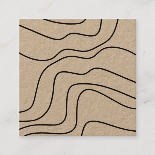 Minimale lijnen Abstracte KRAFT Unieke grafische k Vierkante Visitekaartje (Voorkant)