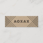 Minimale lijnen Abstracte unieke grafische KRAFT Mini Visitekaartje (Voorkant)