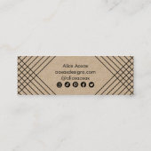 Minimale lijnen Abstracte unieke grafische KRAFT Mini Visitekaartje (Achterkant)