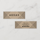 Minimale lijnen Abstracte unieke grafische KRAFT Mini Visitekaartje (Voorkant / Achterkant)