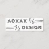 Minimale lijnen Abstracte vormen Unieke grafische  Mini Visitekaartje (Voorkant)