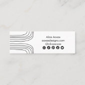 Minimale lijnen Abstracte vormen Unieke grafische  Mini Visitekaartje (Achterkant)