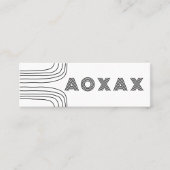 Minimale lijnen Abstracte vormen Unieke grafische  Mini Visitekaartje (Voorkant)