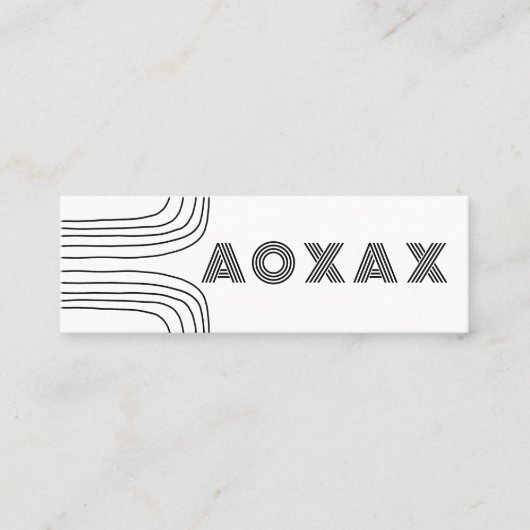 Minimale lijnen Abstracte vormen Unieke grafische  Mini Visitekaartje (Voorkant)