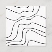 Minimale lijnen Abstracte vormen Unieke grafische  Vierkante Visitekaartje (Voorkant)