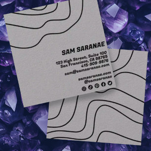 Minimale lijnen Abstracte vormen Unieke grafische Vierkante Visitekaartje