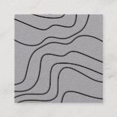 Minimale lijnen Abstracte vormen Unieke grafische  Vierkante Visitekaartje (Voorkant)