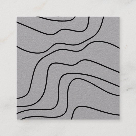 Minimale lijnen Abstracte vormen Unieke grafische  Vierkante Visitekaartje (Voorkant)