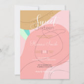Minimale lijnen Creatief Abstract roze ontwerp Kaart (Voorkant)